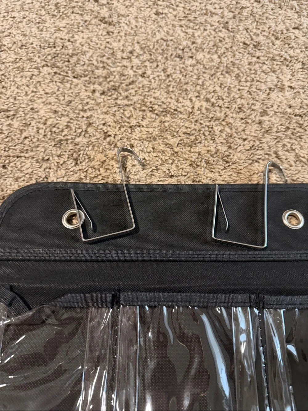 Black Over-the-Door Hanging Organizer for Home Storage
